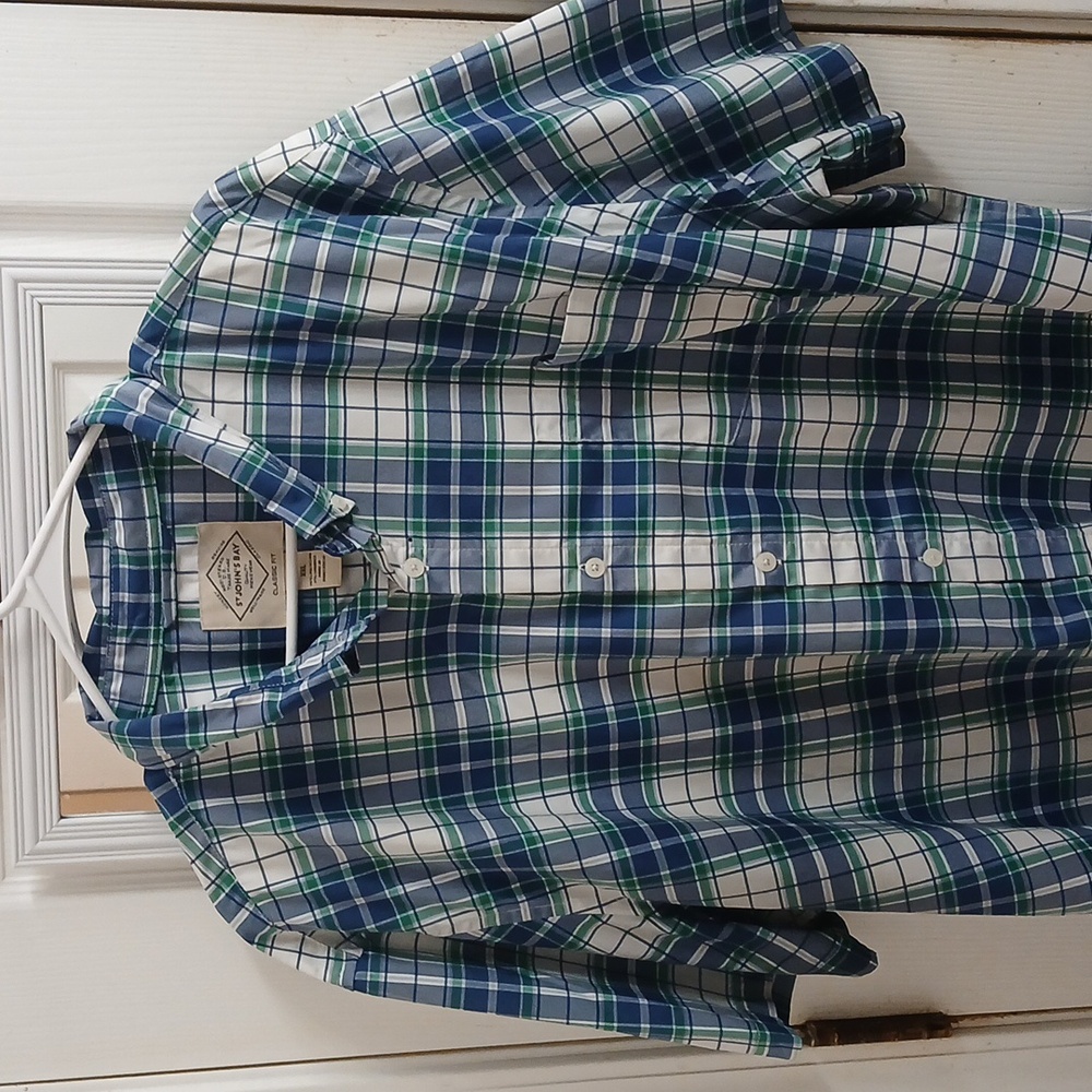 Men's Blue Plaid Shirt Size XXL - Picture 2 of 7